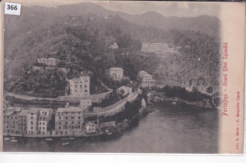 Cartolina illustrata Portofino Grand Hotel Splendid