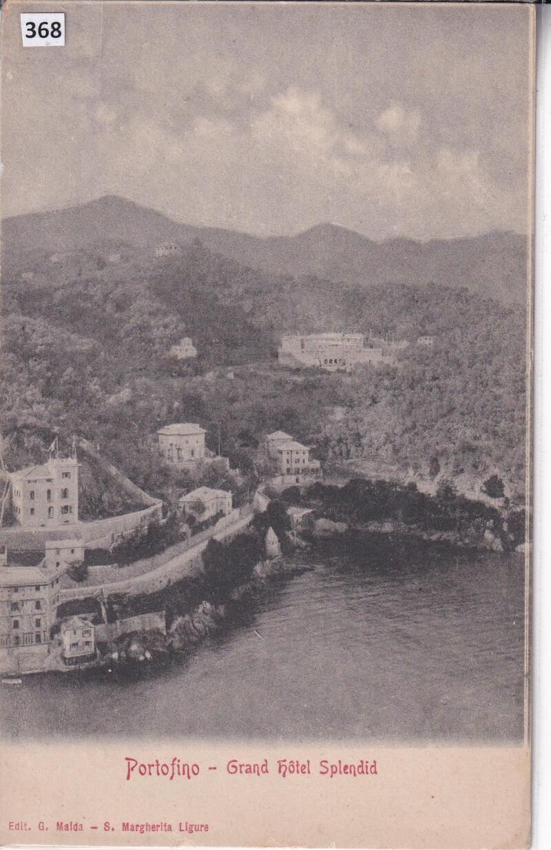 Cartolina illustrata Portofino Grand Hotel Splendid