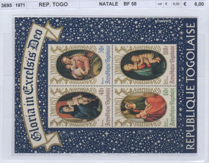 Foglietto Togo Anno 1971 Natale