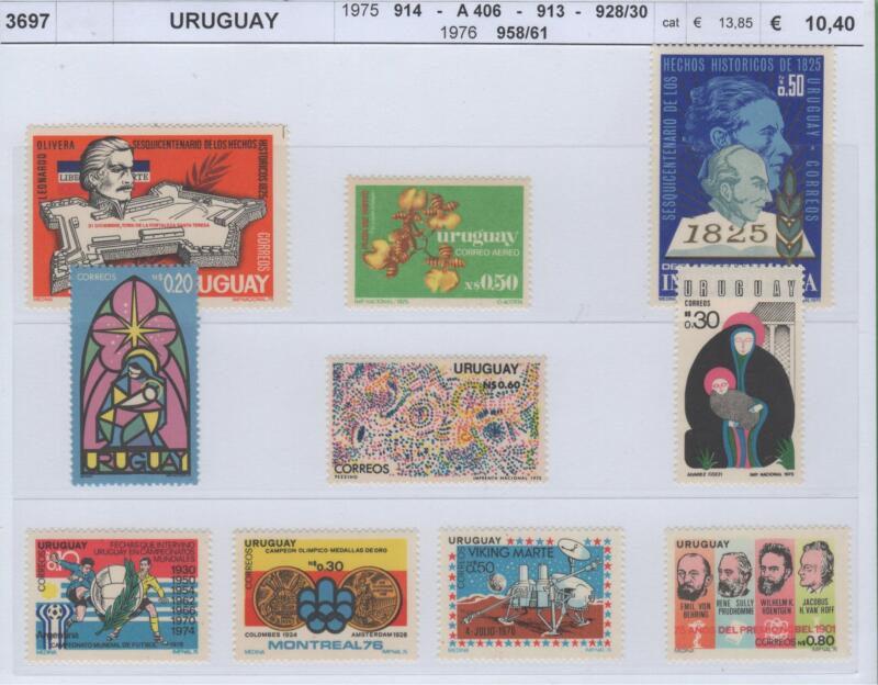 Francobolli Uruguay Anni 1975-1976 Varie emissioni