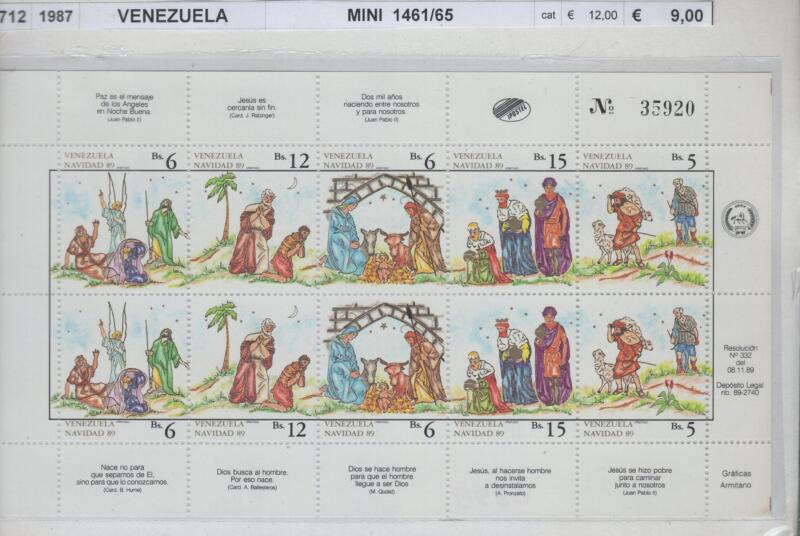 Minifoglio Venezuela Anno 1989 Natale