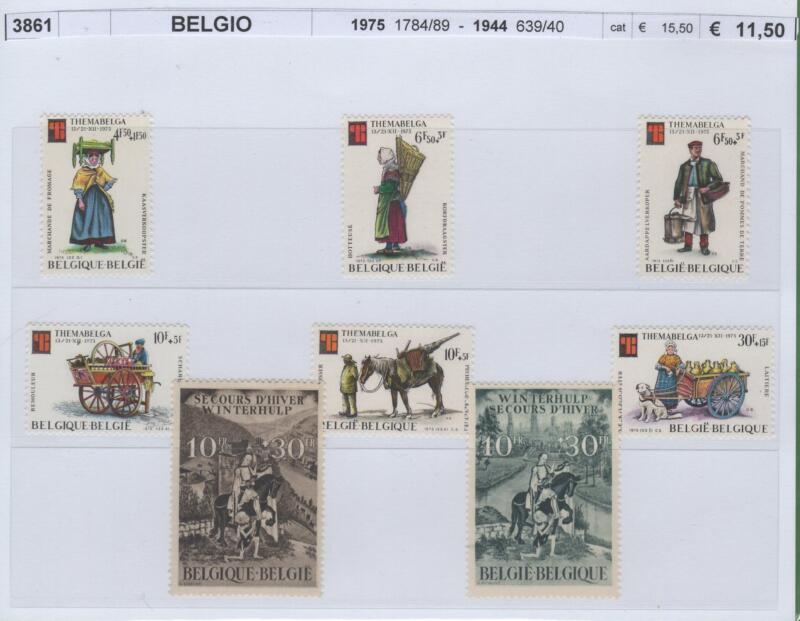 Francobolli Belgio Anni 1944-1975 Varie emissioni