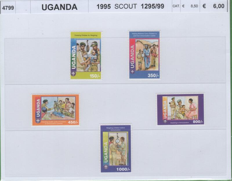 Francobolli Uganda Anno 1995 Scout