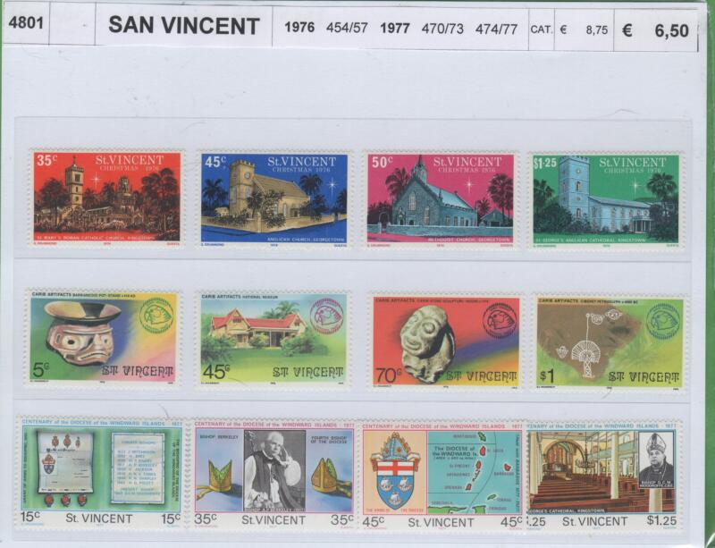 Francobolli St. Vincent Anni 1976-1977 Varie emissioni
