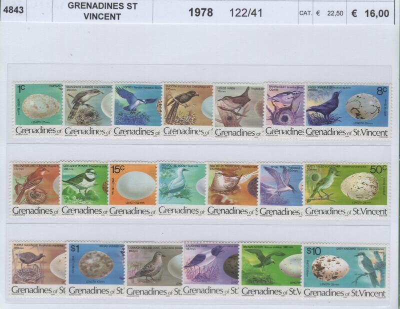 Francobolli  Grenadines of St. Vincent Anno 1978 Uccelli