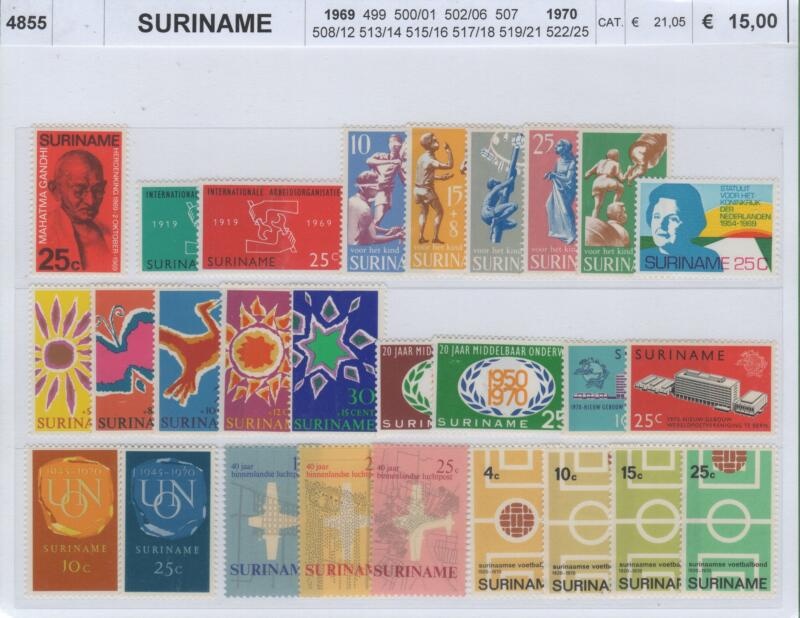 Francobolli Suriname Anni 1969-1970 Varie emissioni