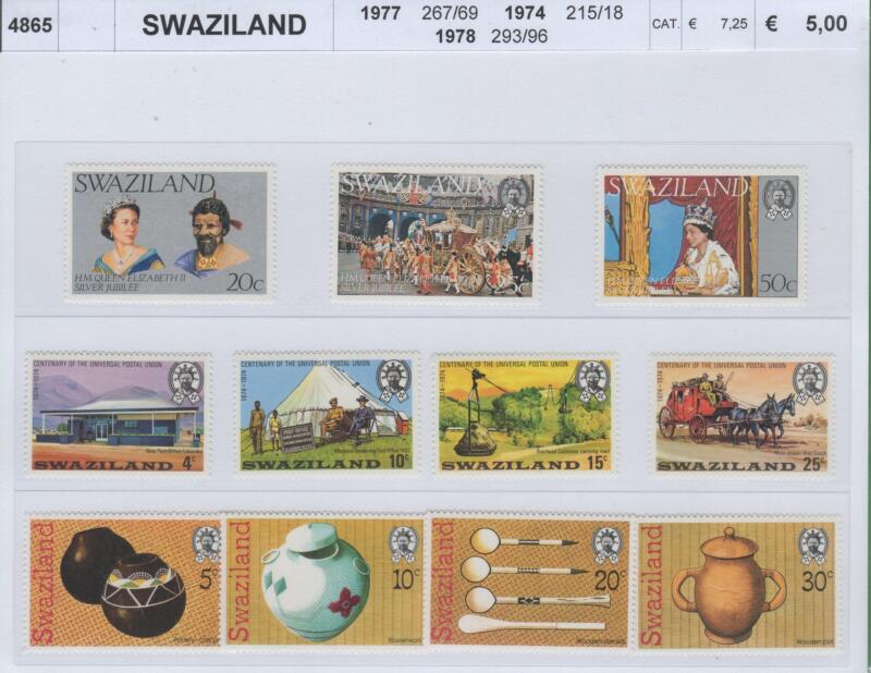 Francobolli Swaziland Anni 1974-1977-1978 Varie emissioni