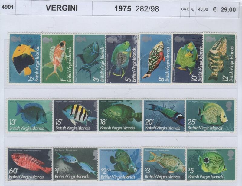Francobolli Isole Vergini Britanniche Anno 1975 Pesci