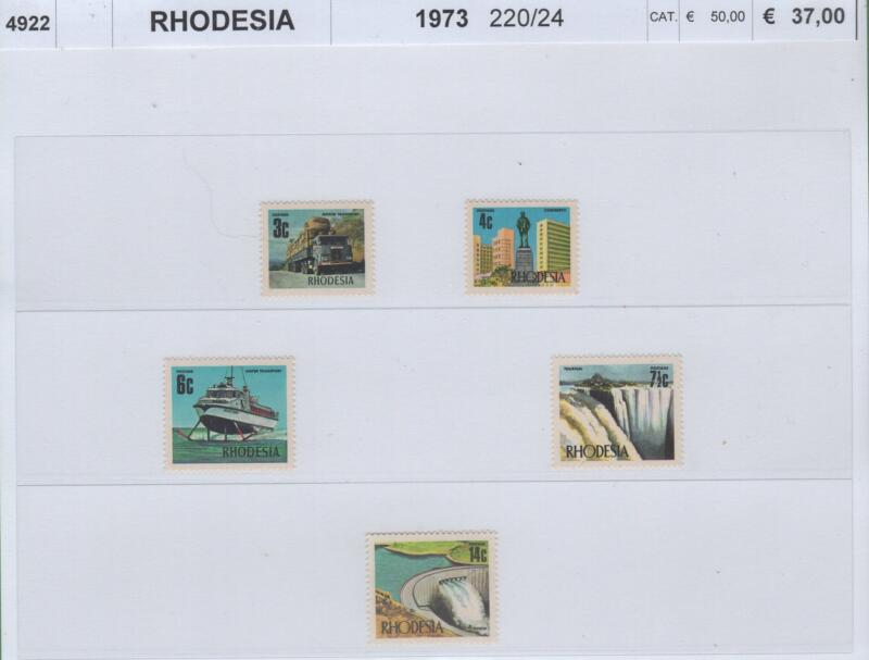 Francobolli Rhodesia Anno 1973 Serie ordinaria