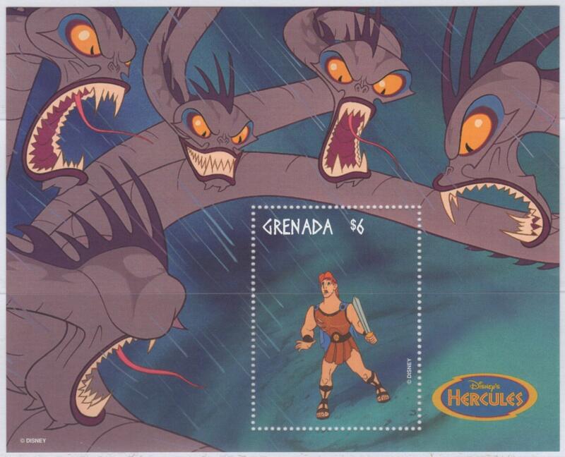 Foglietto Grenada Anno 1998 Tematica Disney Hercules