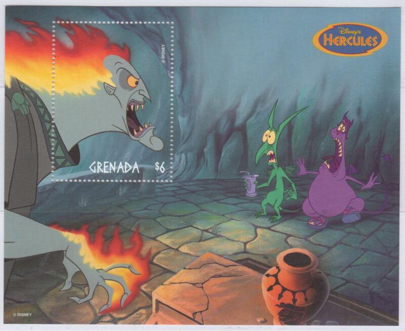 Foglietto Grenada Anno 1998 Tematica Disney Hercules Hades