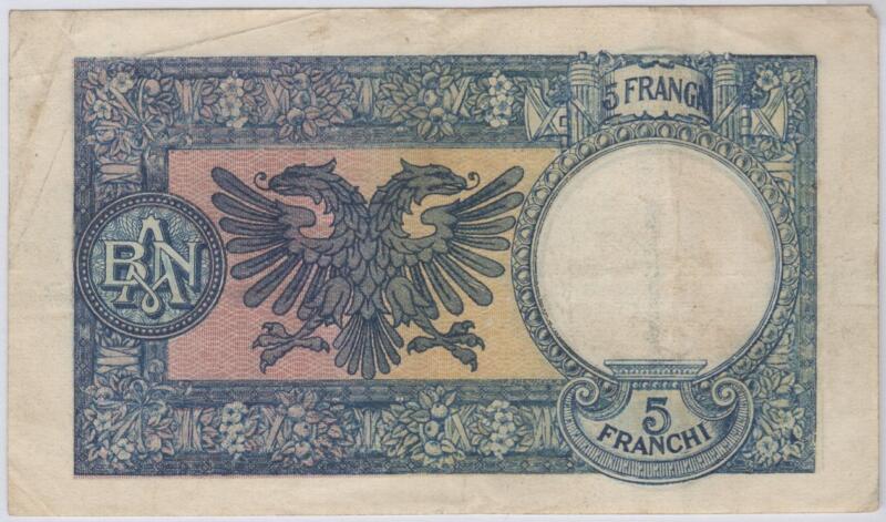 Banconota Albania Pese Franga - Cinque Franchi
