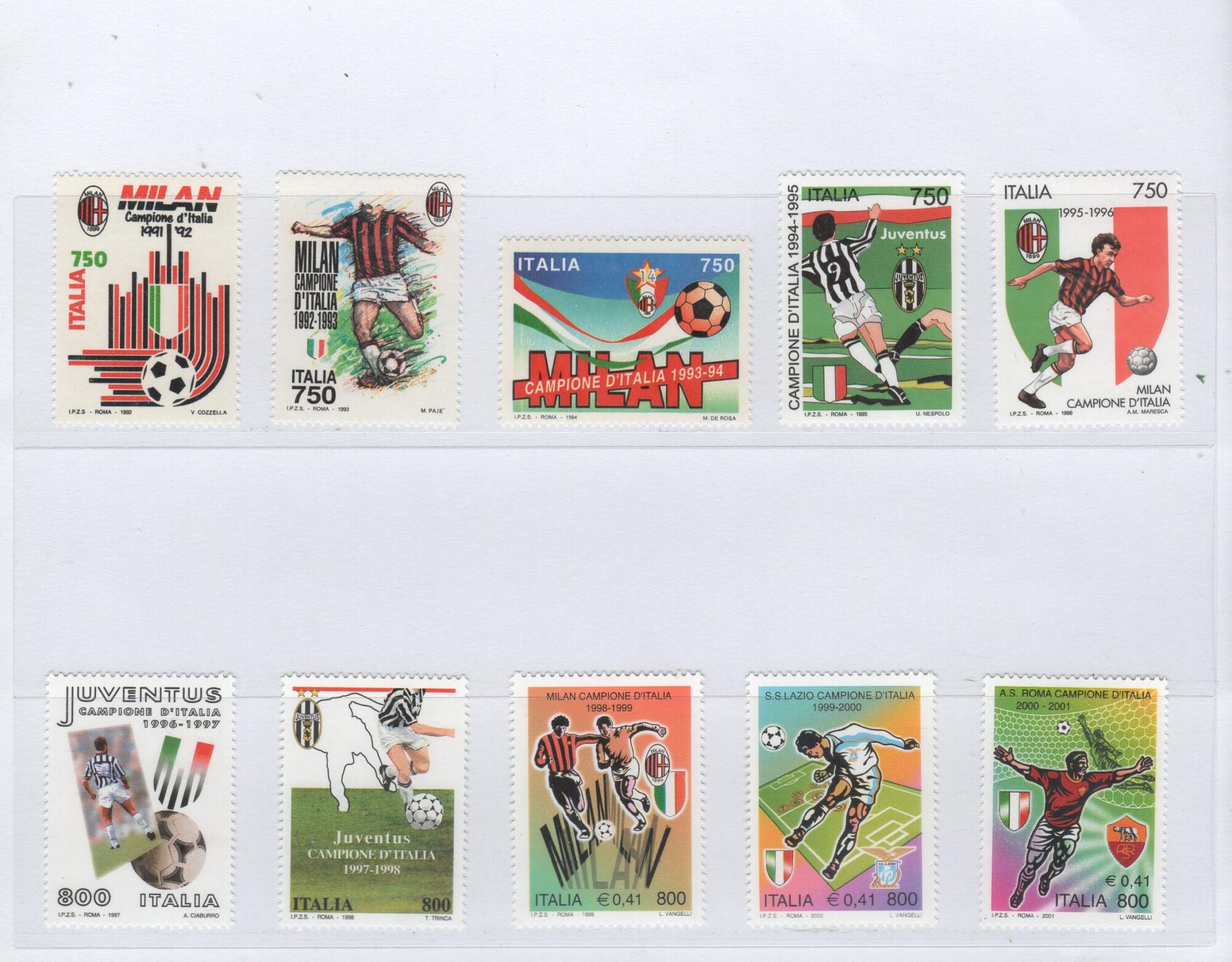 campioni italia 1992-2001