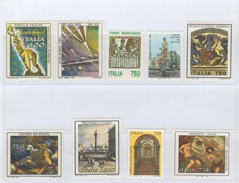 Francobolli Italia Repubblica Anni 1993-1994 Tematica Il patrimonio artistico e culturale italiano Varie emissioni