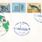 Annulli filatelici speciali Crociera Amerigo Vespucci Anno 1978 Box ufficiale composto da 16 buste affrancate 1 aerogramma speciale e 1 cartoncino con la serie nuova