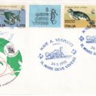 Annulli filatelici speciali Crociera Amerigo Vespucci Anno 1978 Box ufficiale composto da 16 buste affrancate 1 aerogramma speciale e 1 cartoncino con la serie nuova