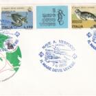 Annulli filatelici speciali Crociera Amerigo Vespucci Anno 1978 Box ufficiale composto da 16 buste affrancate 1 aerogramma speciale e 1 cartoncino con la serie nuova