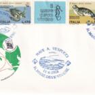 Annulli filatelici speciali Crociera Amerigo Vespucci Anno 1978 Box ufficiale composto da 16 buste affrancate 1 aerogramma speciale e 1 cartoncino con la serie nuova