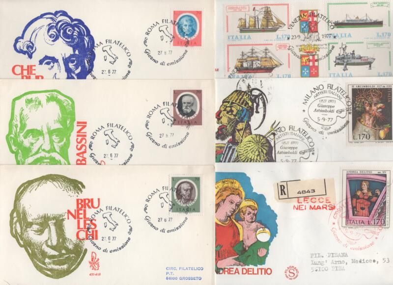 Lotto Buste Primo Giorno Italia Anno 1976