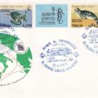 Annulli filatelici speciali Crociera Amerigo Vespucci Anno 1978 Box ufficiale composto da 16 buste affrancate 1 aerogramma speciale e 1 cartoncino con la serie nuova