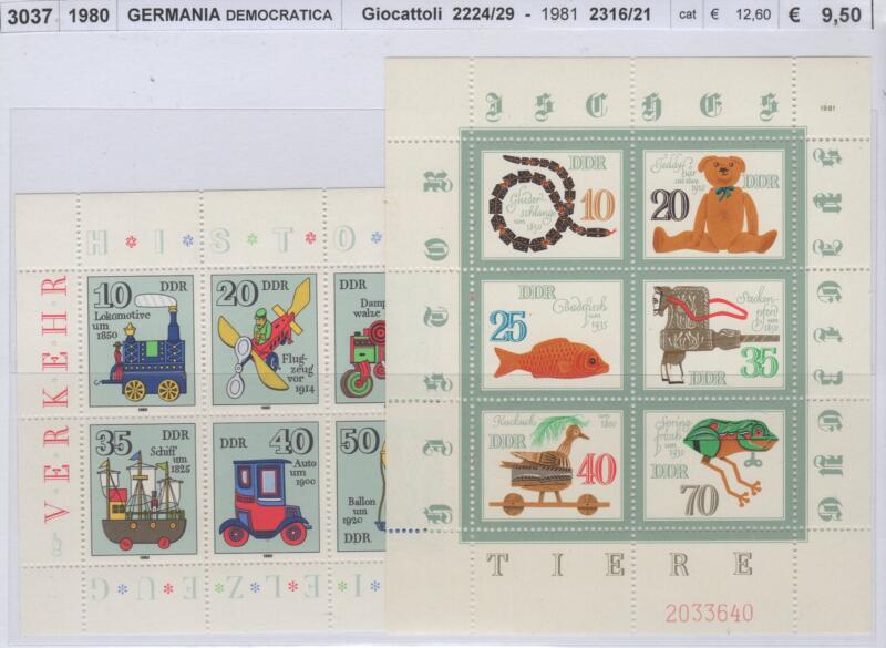 Minifogli Germania DDR Anni 1980-1981 Giocattoli