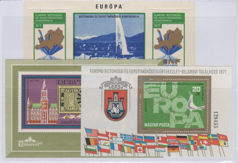 Foglietti Ungheria Anni 1973-1974-1977 Varie emissioni