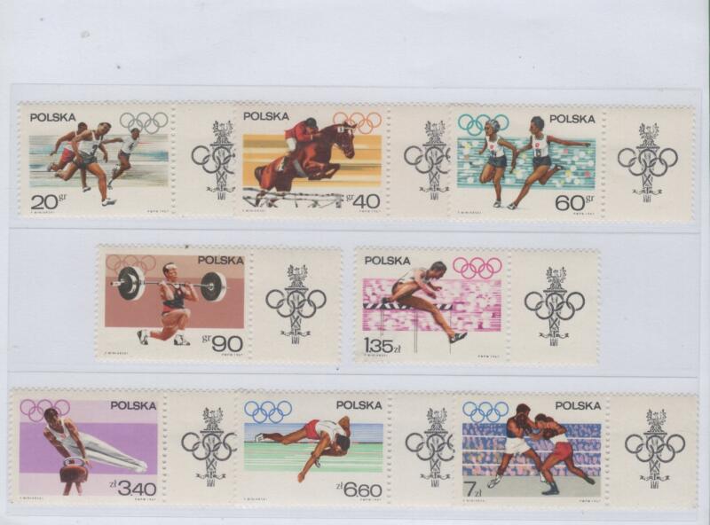 Francobolli Polonia Anno 1966 Preolimpica