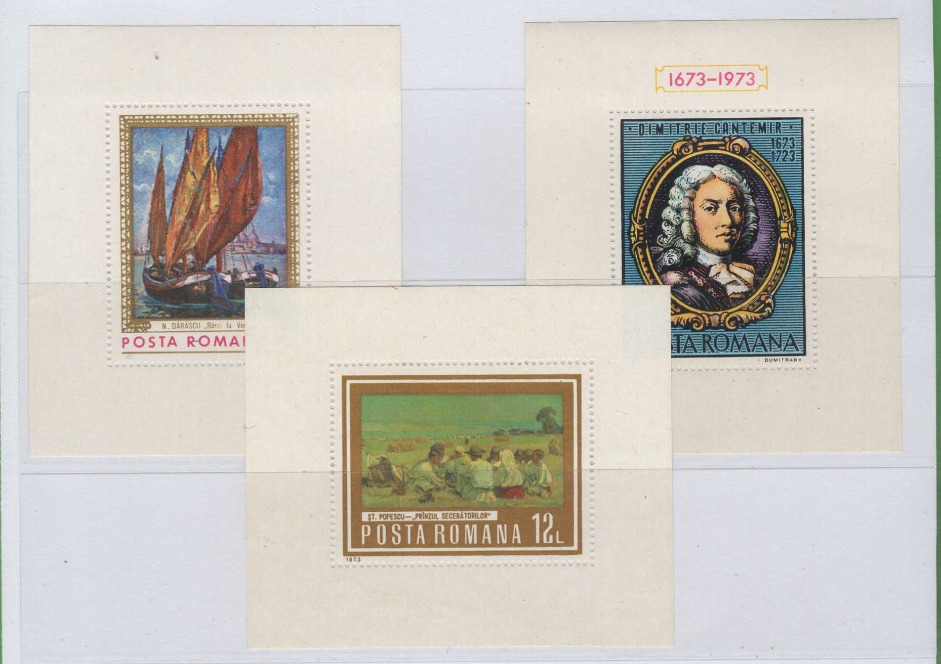 3233 romania Foglietti Romania Anni 1971-1973 Varie emissioni