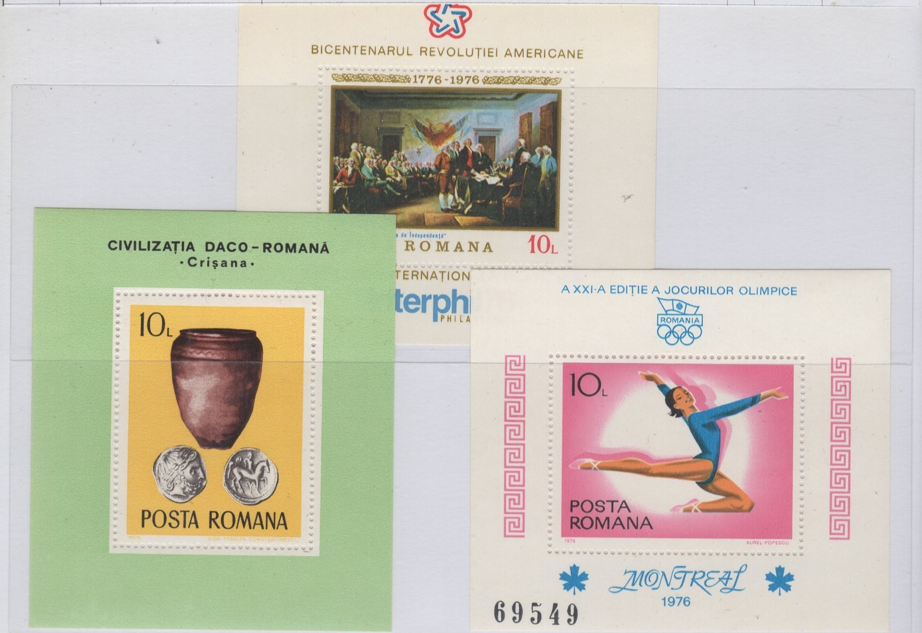 3235 romania Foglietti Romania Anno 1976 Varie emissioni