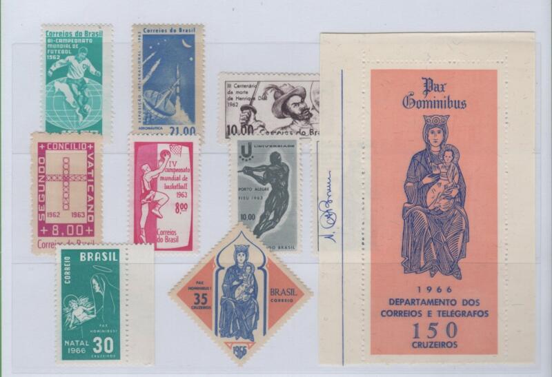 Francobolli e foglietto Brasile Anni 1962-1963-1964-1966 Varie emissioni