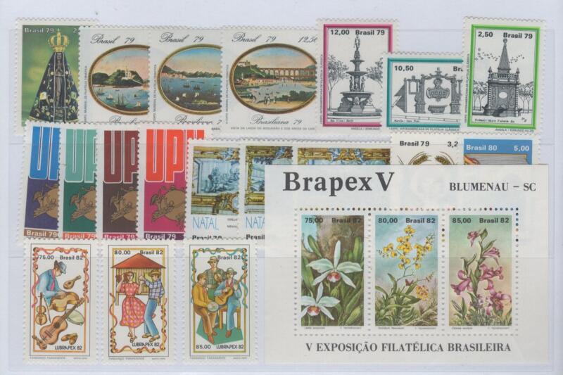 Francobolli e foglietto Brasile Anni 1979-1980-1982 Varie emissioni