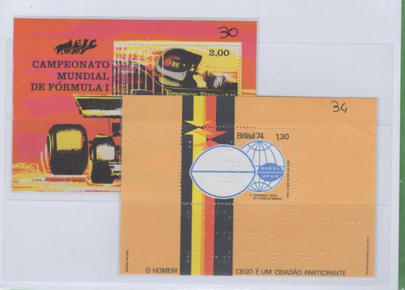 Foglietti Brasile Anni 1972-1974 Varie emissioni