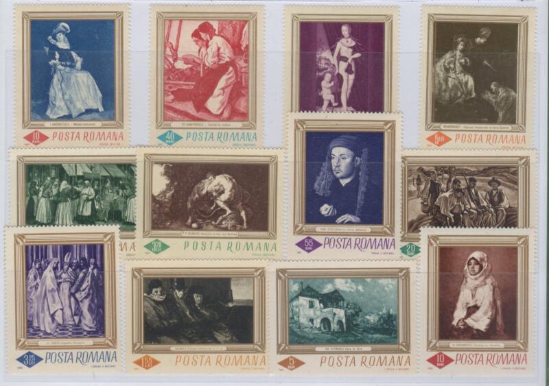 Francobolli Romania Anni 1966-1967 Varie emissioni Dipinti