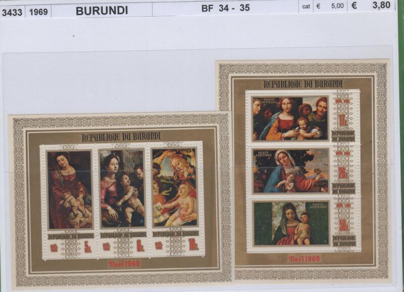 Foglietti Burundi Anno 1969 Natale