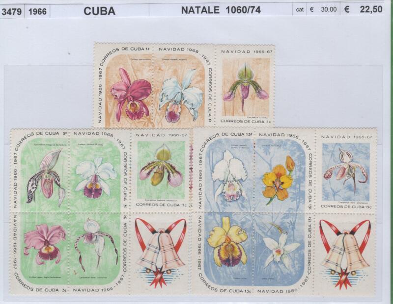 Francobolli Cuba Anno 1966 Natale