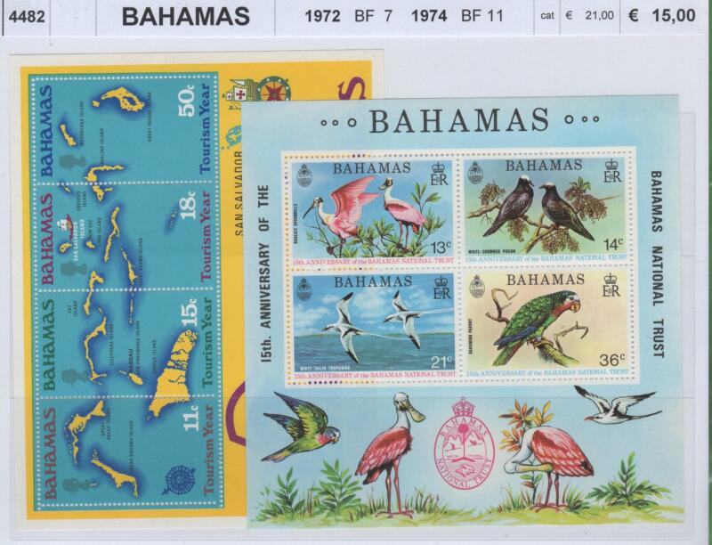 Foglietti Bahamas Anni 1972-1974 Varie emissioni