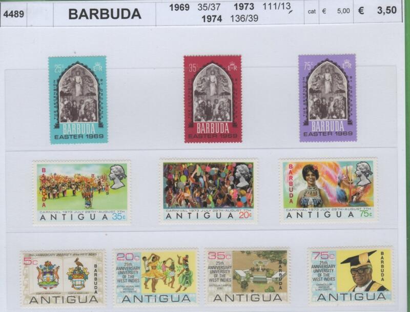 Francobolli Barbuda Anni 1969-1973-1974 Varie emissioni