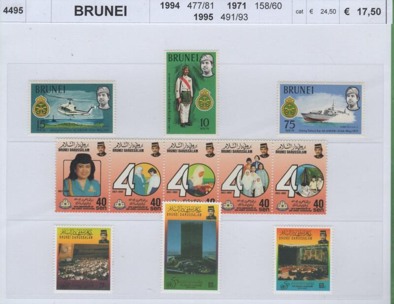 Francobolli Brunei Anni 1971-1994-1995 Varie emissioni
