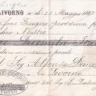 Cambiale all’ordine F.lli Polese fu Domenico emessa a Livorno il 21 maggio 1883 B.P. Lire 2000 ‘alla fine di giugno prossimo’