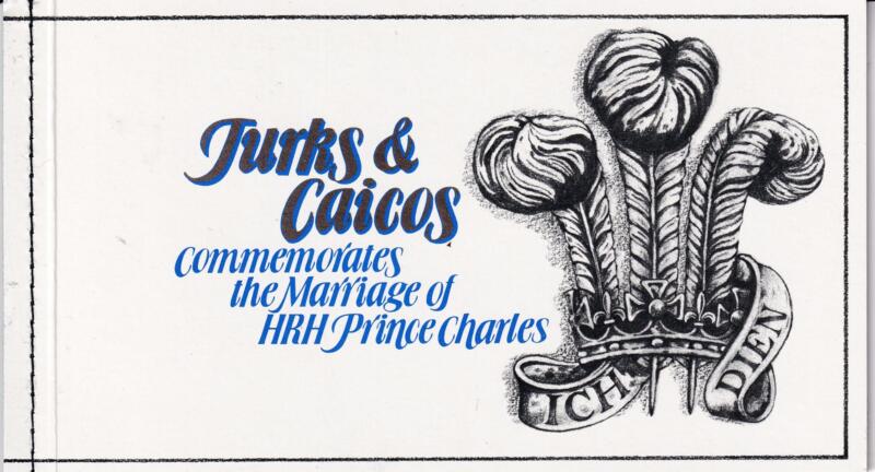 Libretto Turks e Caicos Anno 1981 Nozze Principe Carlo e Lady Diana