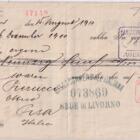 Prima di cambio n. 2064 emessa a Vienna il 15 agosto 1910 dalla ditta KELLERMANN & HEUMANN per Lire 95 e 50 Centesimi