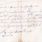 Pagherò cambiario interamente scritto a mano emesso a Santa Croce sull’Arno il 2 agosto 1888 per tutto il 30 settembre successivo Buono per Lire 1.077
