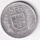 Moneta Svizzera Anno 1939 Franchi 5