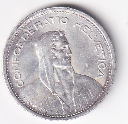 Moneta Svizzera Anno 1948 Franchi 5