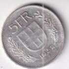 Moneta Svizzera Anno 1952 Franchi 5