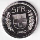 Moneta Svizzera Anno 1980 Franchi 5