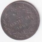 Moneta Italia Vittorio Emanuele II Anno 1867 Centesimi 2 zecca Milano