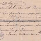 Prima di cambio n. 837 emessa da Edgar Hirsch il 18 aprile 1899 Buono Per Lire 23,54