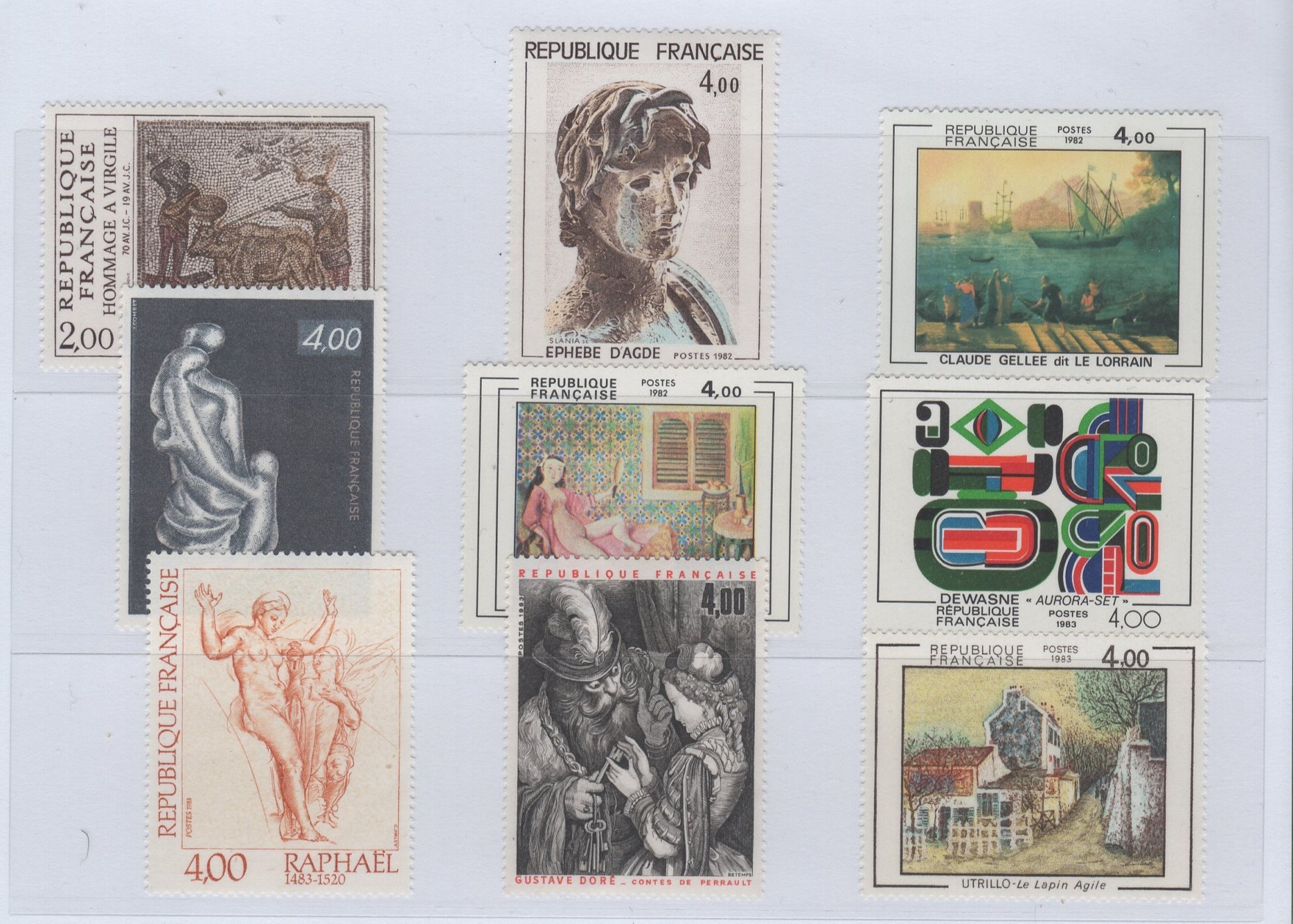 3956 francia arte Francobolli Francia Anni 1981-1982-1983 Varie emissioni Arte
