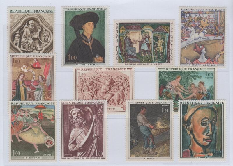 Francobolli Francia Anni 1969-1970-1971 Varie emissioni